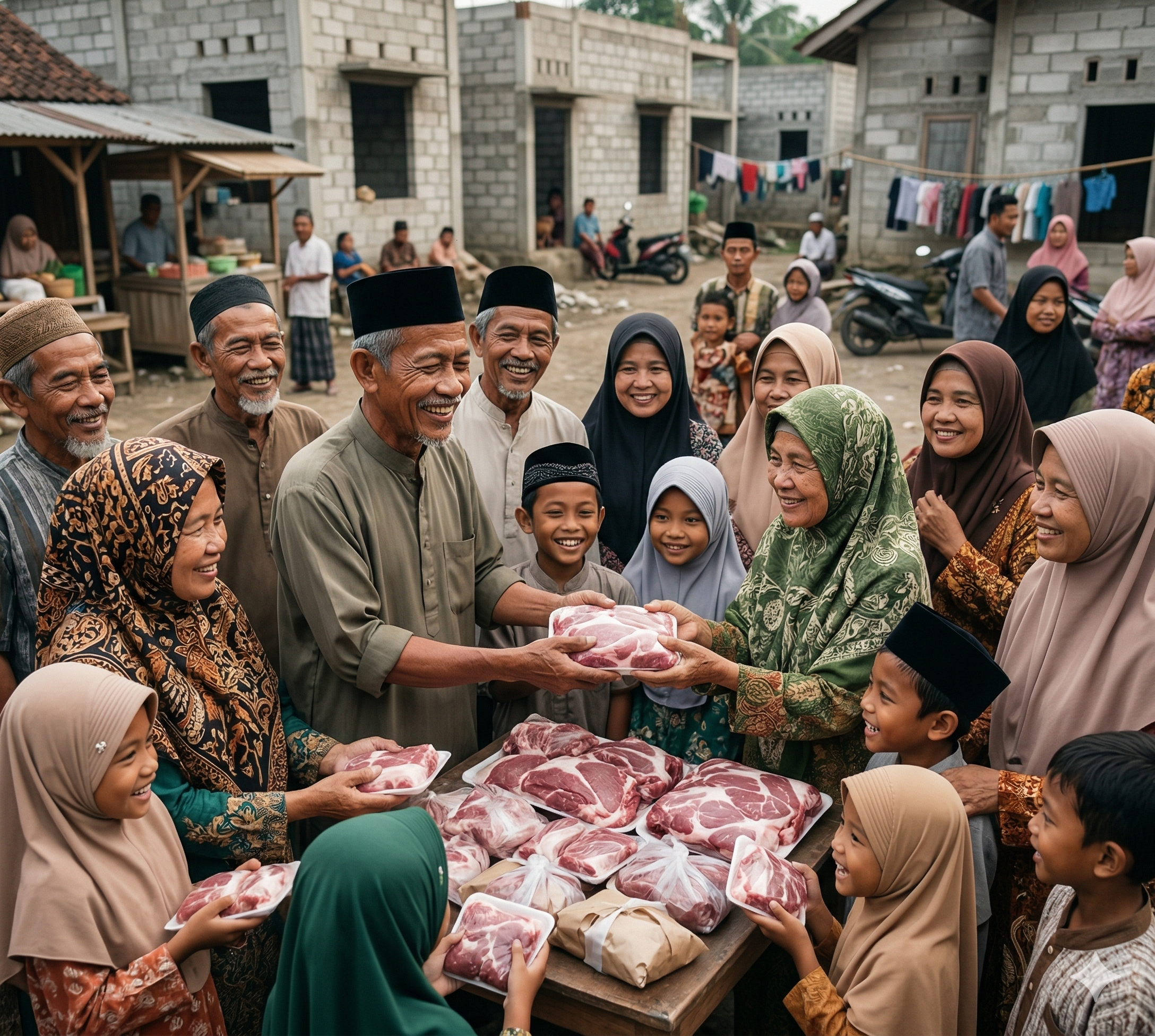 Qurban bersama keluarga penerima manfaat